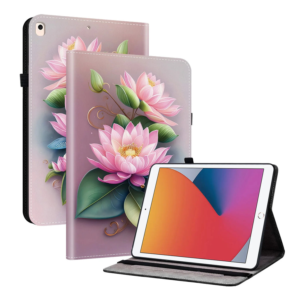 Funda de cuero premium para iPad Air 11 y 13 (2025), iPad Pro 11 y 13 (2024/2025), iPad 10.9 (2022), iPad 5.–8. Generación y iPad mini – Stoßfeste Schutzhülle aus PU-Leder