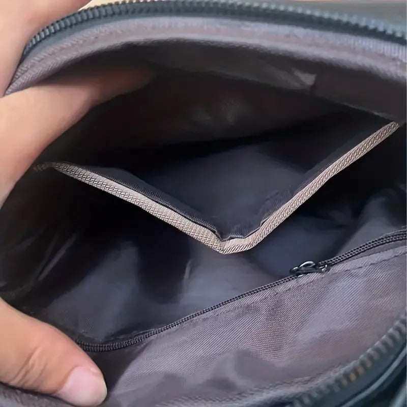 Herren Umhängetasche für 9,7" iPad – PU-Leder Crossbody Bag, Business & Reise, Modischer Messenger Bag