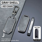Premium Autoschlüssel Hülle aus Zinklegierung & Leder (7 Tasten) für Kia – Key Case Cover für Sportage 2024, Niro Hybrid, Sorento MQ4, EV6 GT-Line & K8 V6