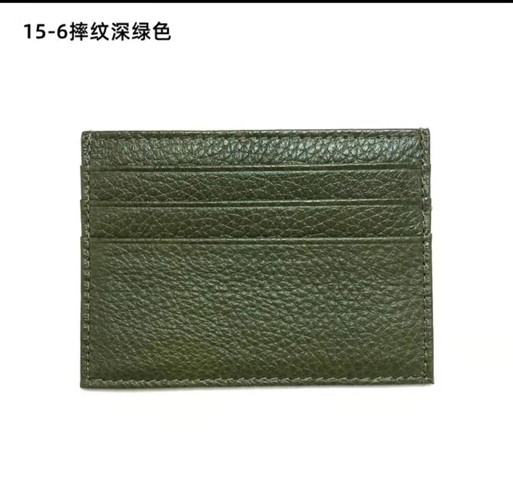 Personalisierter Leder Kartenhalter mit Initialen – Slim Wallet aus echtem Rindsleder für Damen &amp; Herren