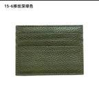 Personalisierter Leder Kartenhalter mit Initialen – Slim Wallet aus echtem Rindsleder für Damen &amp; Herren