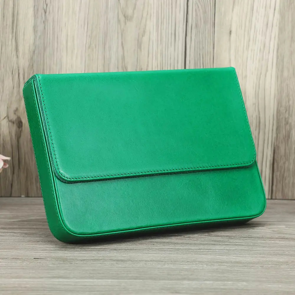 Luxuriöses Leder Füllfederhalter-Etui mit 12 Fächern – Hochwertige Stiftebox aus echtem Leder mit herausnehmbarem Einsatz