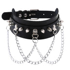 Gargantilla gótica punk con Nieten &amp; Stern – PU-Leder Halsband con Herz, Kreuz &amp; Spikes en estilo Harajuku Y2K para mujeres 