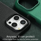 Étui en cuir MagSafe pour iPhone – Luxus Rückseite aus echtem Rindsleder mit starker Magnetkraft pour iPhone 15, 16 et 17 Pro Max / Pro / Air 