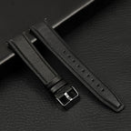 Brazalete de cuero vintage de 20 mm y 22 mm para Samsung Galaxy Watch 4–7 y Xiaomi Redmi Watch – Brazalete clásico para reloj inteligente con diseño dorado 
