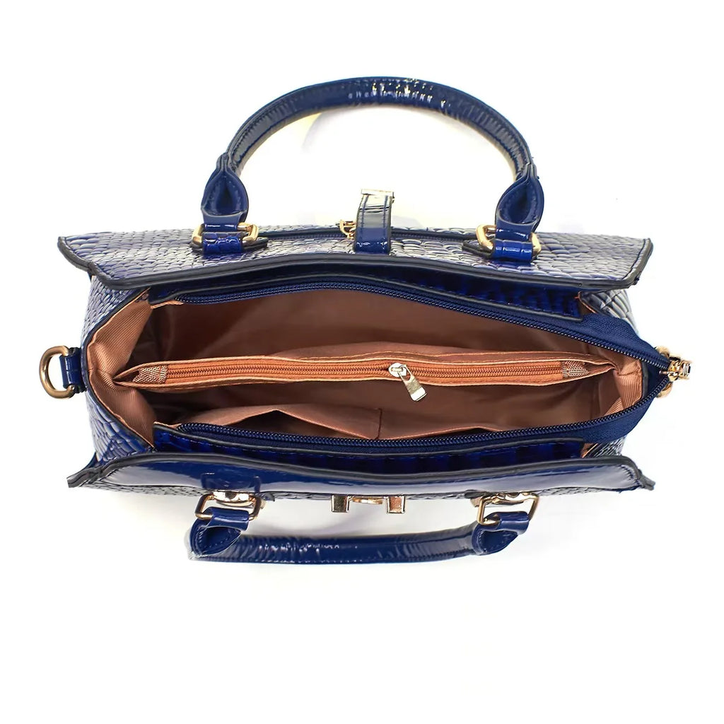 Luxuriöse Damen Tote Bag im Crocodile-Design – Elegante Schulter- & Henkeltasche mit glänzender Oberfläche für Shopping & Business