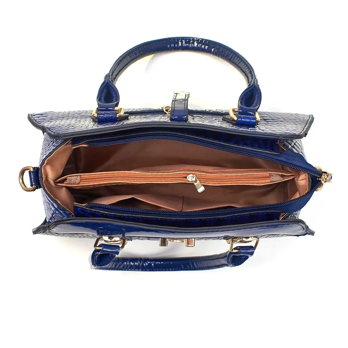 Luxuriöse Damen Tote Bag im Crocodile-Design – Elegante Schulter- & Henkeltasche mit glänzender Oberfläche für Shopping & Business