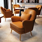 Luxuriöser Designer-Armchair im nordischen Stil – Stabiler Lounge- & Lesesessel mit Rückenstütze für Wohnzimmer & Hotel