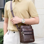 Herren PU-Leder Crossbody &amp; Schultertasche: bolso bandolera de negocios, riñonera y bolso de moda