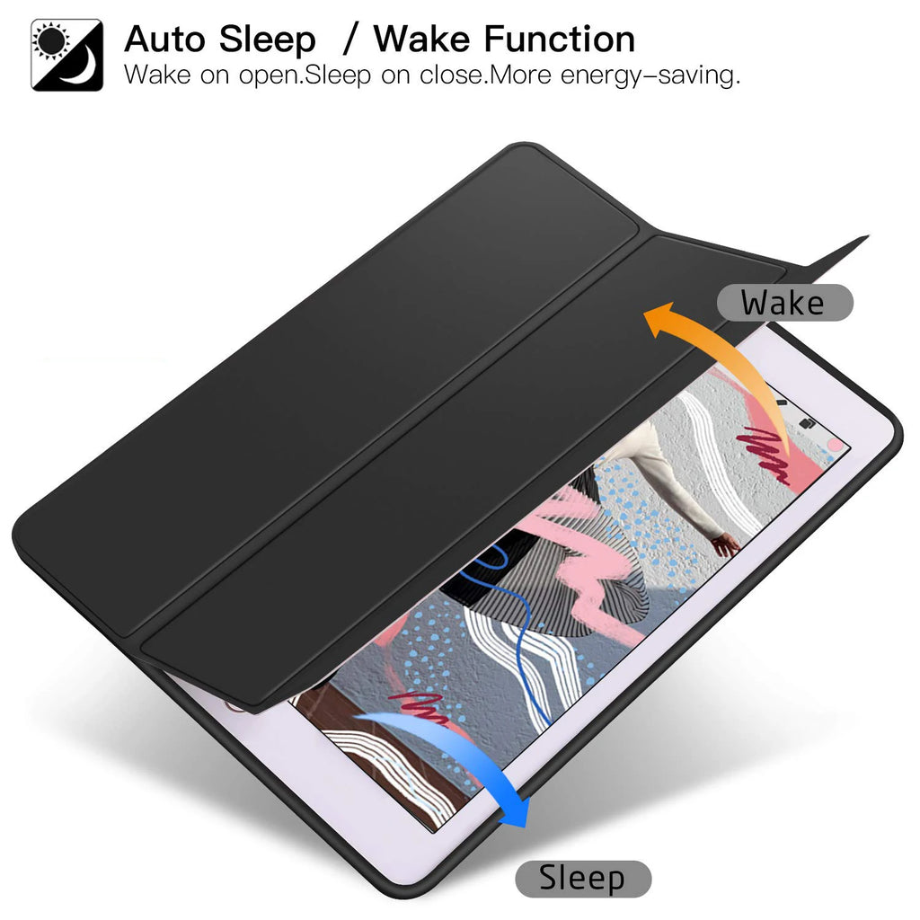 Funda de cuero premium para iPad 10.2 y iPad Air / Pro – Funda inteligente magnética protegida con silicona TPU, resistente al agua y al agua