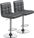 Barhocker 4er Set aus PU-Leder – Höhenverstellbare 360° Dreh-Barstühle mit Rückenlehne für Küche, Theke & Bar