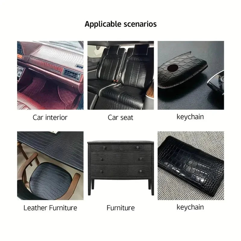 PU Kunstleder mit Krokodil-Prägung – Eleganter Lederstoff für DIY, Taschen, Möbel & Dekoration