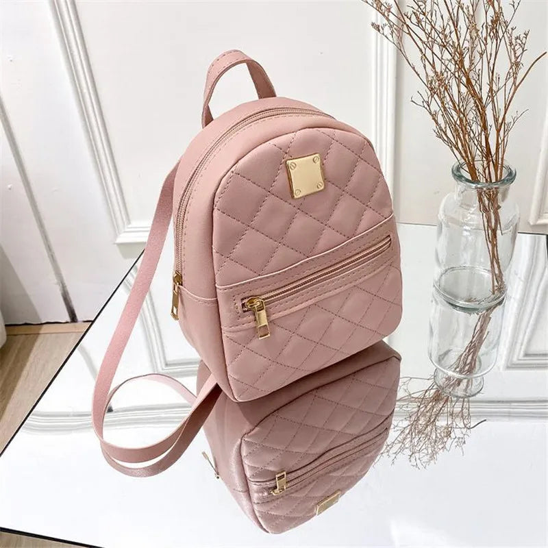 FXZLLQ Damen PU-Leder Rucksack – Multifunktionale Crossbody- & Schultertasche mit Handyfach im Luxus-Look