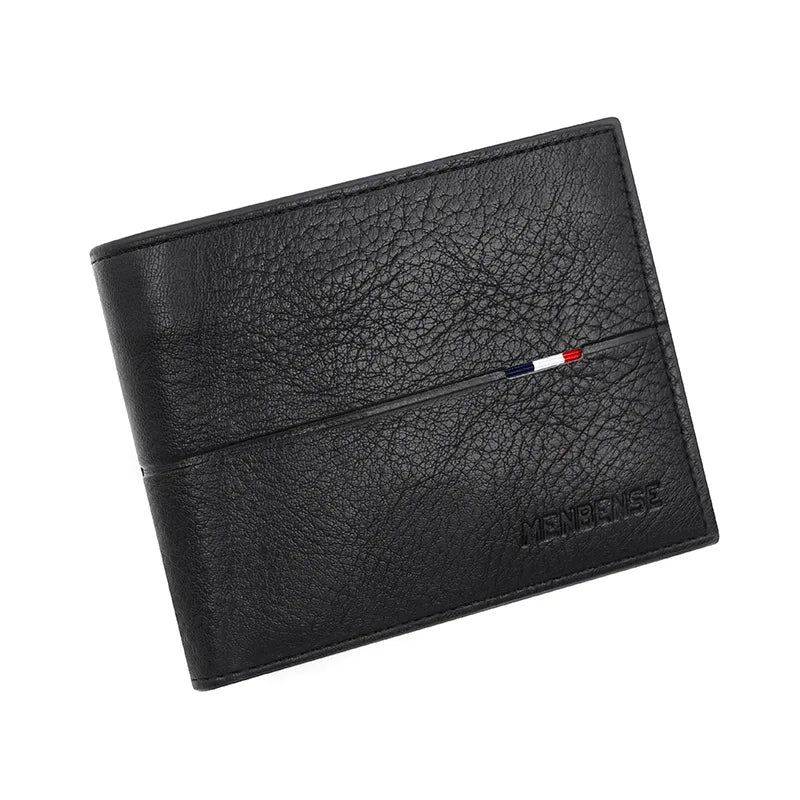 Slim Herren Geldbörse – Kurzform PU Leder Wallet mit Karten-, Foto- &amp; Münzfach