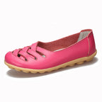 HAJINK Damen Leder Flats – Handgefertigte Loafers, Slip-On Ballerinas aus echtem Rindsleder