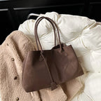 LEFTSIDE Grand sac fourre-tout en cuir PU – Sacs à main rétro Y2K pour femmes, sacs à main solides 2024 