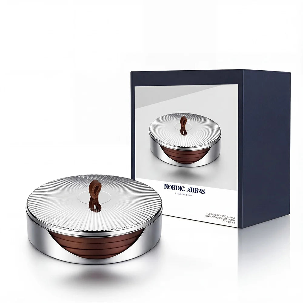 4er Set Luxus Leder Untersetzer mit Edelstahlbox – Premium Getränkeuntersetzer für Wohnraum, Bar & Büro