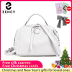 ZENCY Elegante Damen Handtasche aus echtem Leder – Geräumige Schulter- & Crossbody Tote Bag mit zwei Riemen, stilvolles Design für Alltag & Business