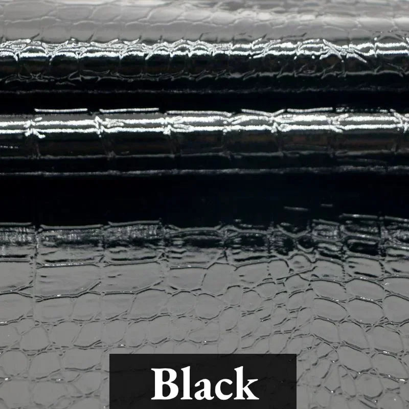 PU Kunstleder mit Krokodil-Prägung – Eleganter Lederstoff für DIY, Taschen, Möbel & Dekoration