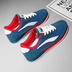 WONST Herren Sneakers – Klassische Blaue Lederschuhe, Sportlich &amp; Modisch, Laufschuhe für Training und Alltag 