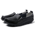 HAJINK Damen Flats 2024 – Weiche Slip-On Loafers aus echtem Leder, elegante Moccasins für Alltag & Freizeit, Plus Size