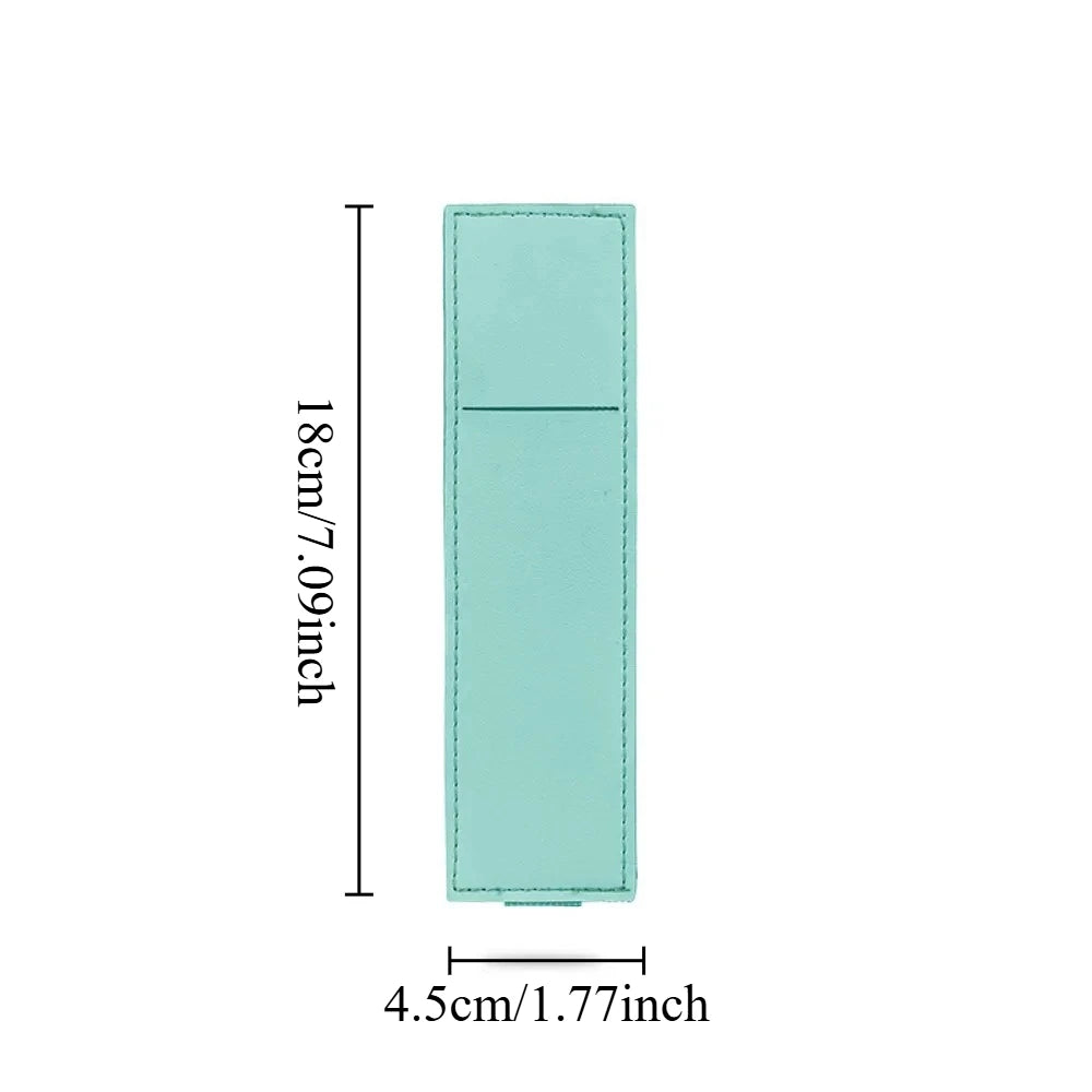 Étui à stylos en cuir PU avec bande élastique – Étui à stylos Schlankes pour journaux, écoles, bureaux et réunions 