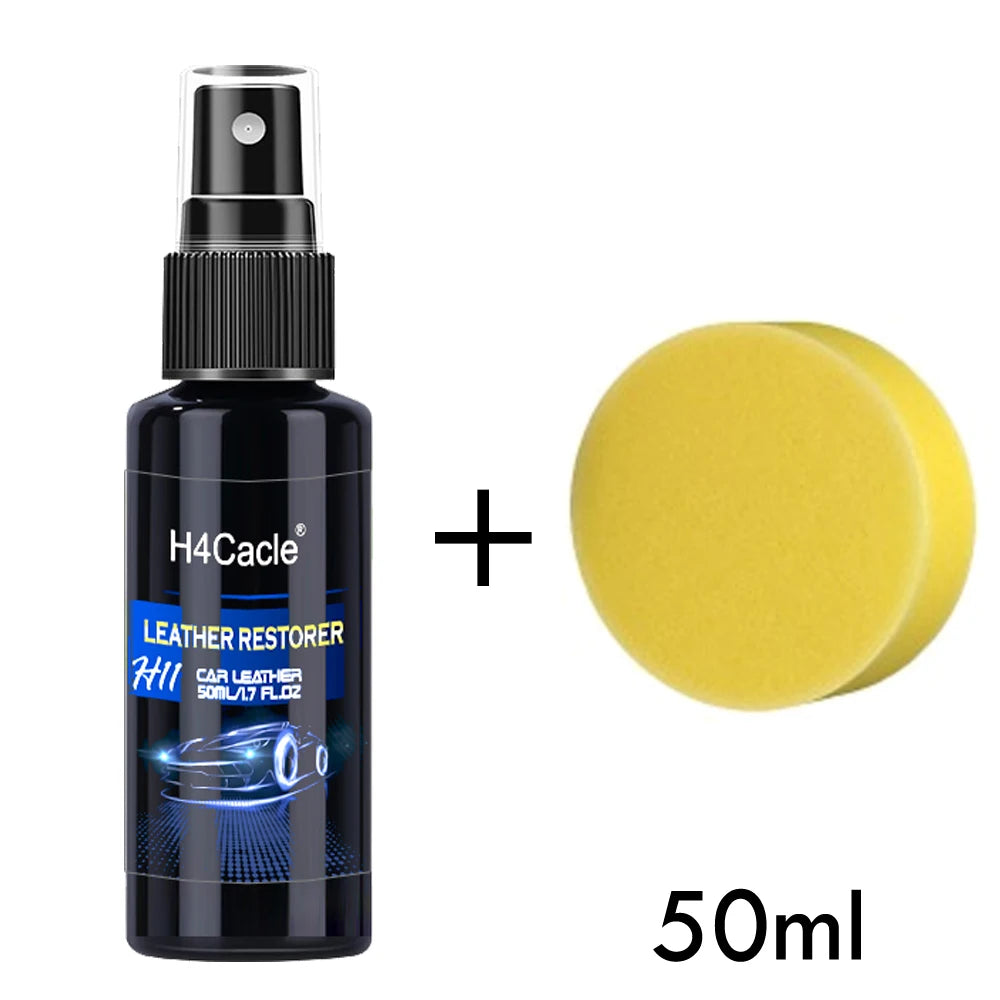 Leder Restaurator Spray für Auto & Innenraum – Flüssiger Farbauffrischer & Glanzpflege für Ledersitze & schwarze Kunststoffteile