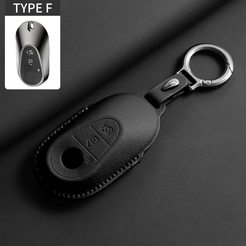 Vollumschließende Flip Leder Autoschlüssel Hülle für Mercedes-Benz – Premium Key Case Cover für A, C, E, S, G-Klasse, GLC, CLA, GLB, GLS, GLA (W177/W205/W213/W222/X167)