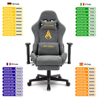 SYMINO Vintage Gaming Chair aus PU-Leder – Ergonomischer Drehstuhl mit Armlehnen & Rollen für Büro, Homeoffice & Gaming