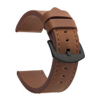 SAMCO Sport Vintage Leder-Uhrenarmband mit Edelstahlschließe - Correa de reloj clásica 18 / 20 / 22 / 24 mm para brazaletes