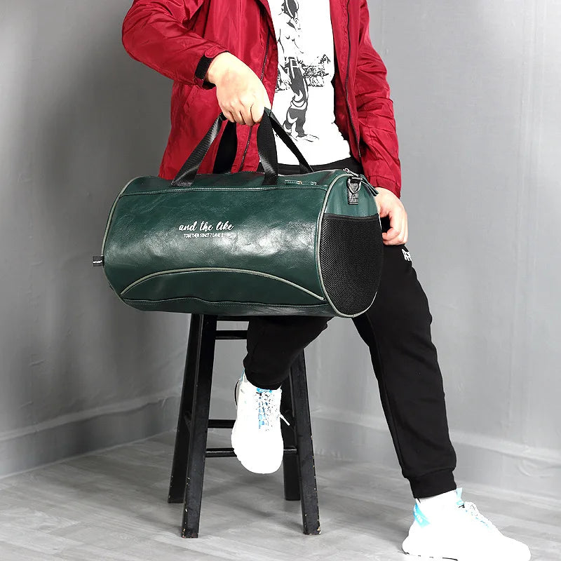 AND THE LIKE Unisex Fitness- & Reisetasche – Gym Bag aus Mikrofaser mit Trocken-/Nass-Trennung, Schulter- und Handtasche für Männer & Frauen