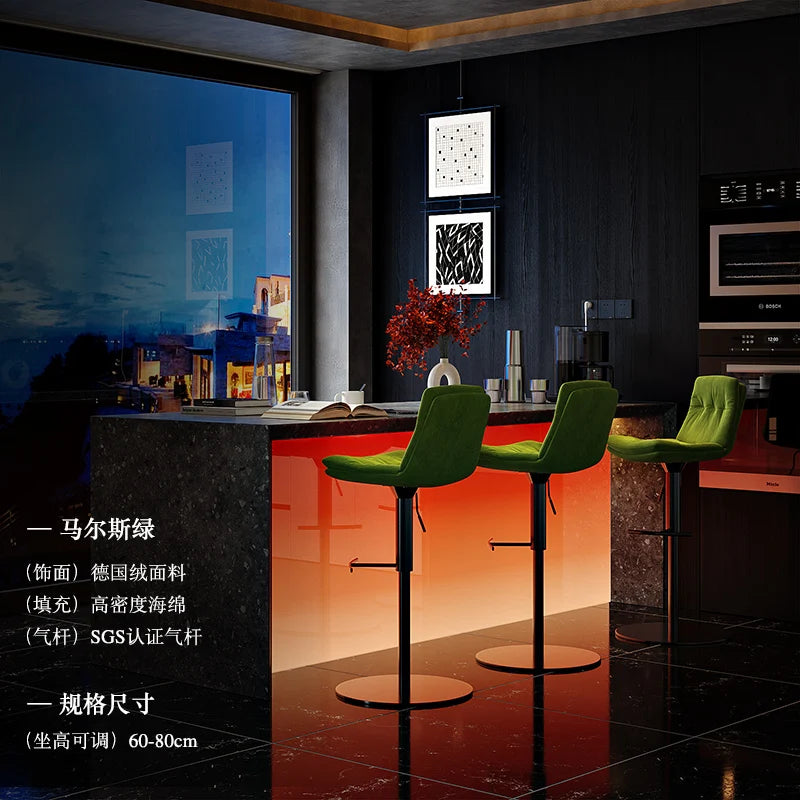 Moderner Leder-Barstuhl für Restaurant & Bar – Minimalistischer Designer Barhocker mit Rückenlehne, komfortabel & stilvoll