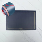 Ensembles de vaisselle en cuir rechteckige – Fête de l'huile et de l'eau, plats isolés au style européen pour cuisine et cuisine