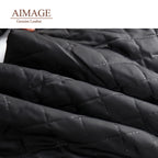 Pantalons de moto pour hommes en cuir véritable Schaffell – Pantalons de motard d'hiver haut, résistants au vent et à l'eau, 100 % écologiques