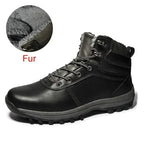 DEKABR Herren Winter Boots – Handgefertigte Schneestiefel aus echtem Leder mit Fell, Wasserdicht, Hoher Schaft, Größen 39-48