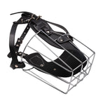 Hundemaulkorb aus Metall &amp; Leder – Atmungsaktiver, verstellbarer Maulkorb mit Lederführung für Hunde