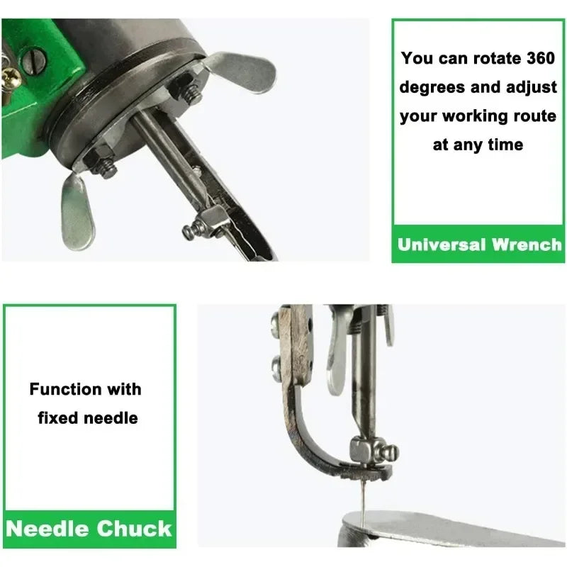 Manuelle Leder Nähmaschine für Schusterarbeiten – Robuste Schuhreparatur- &amp; Stichmaschine mit Handkurbel für Leder, Taschen, Zelte &amp; Gürtel 
