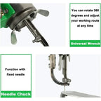 Manuelle Leder Nähmaschine für Schusterarbeiten – Robuste Schuhreparatur- &amp; Stichmaschine mit Handkurbel für Leder, Taschen, Zelte &amp; Gürtel 