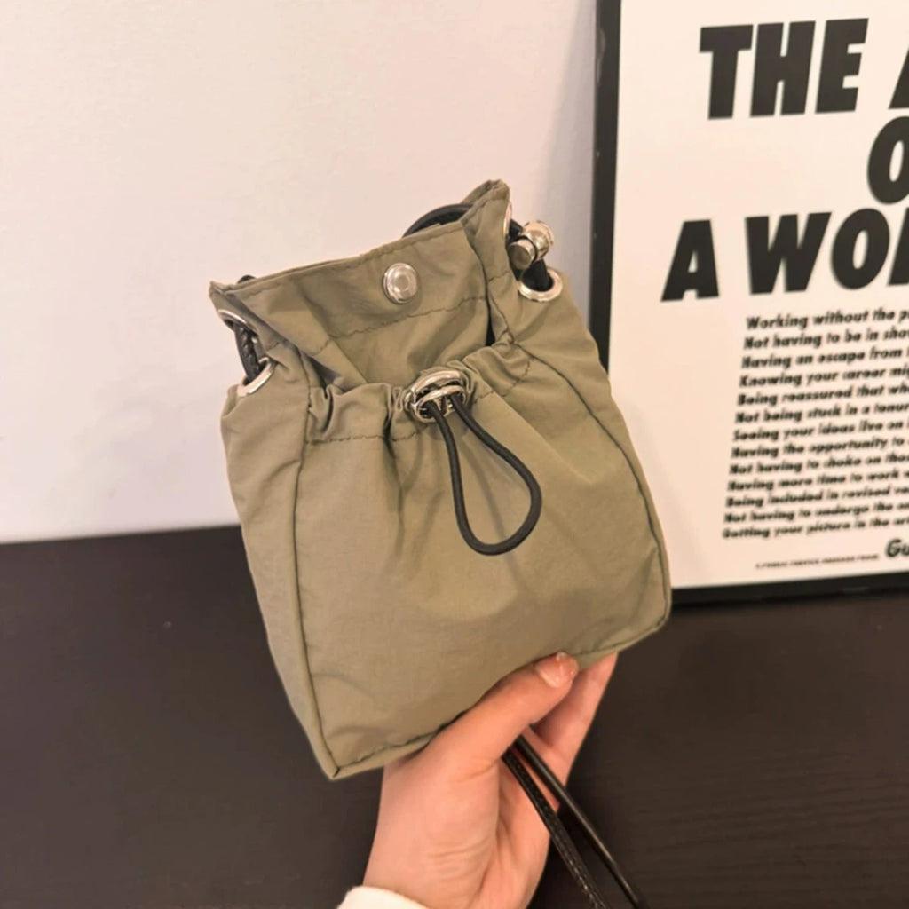 Sac à bandoulière unisexe en nylon – Mini portefeuille souple pour téléphone et pochette multifonctionnelle