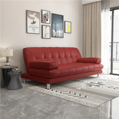 Klappbares Leder Schlafsofa – Modernes 2-in-1 Sofa & Bett für kleine Wohnungen, multifunktionales Wohn- und Bürosofa