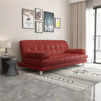 Klappbares Leder Schlafsofa – Modernes 2-in-1 Sofa & Bett für kleine Wohnungen, multifunktionales Wohn- und Bürosofa