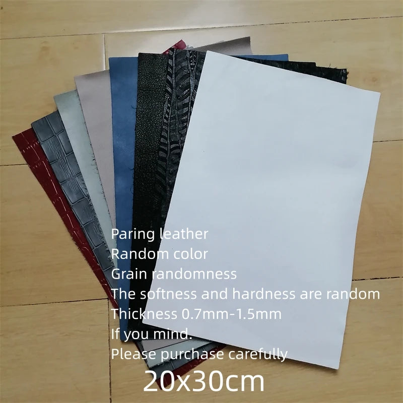 Erstklassiges Echtleder-Zuschnitt aus Kalbsleder – Kleine Lederstücke für Taschen-Ecken, Füße & DIY Handarbeit