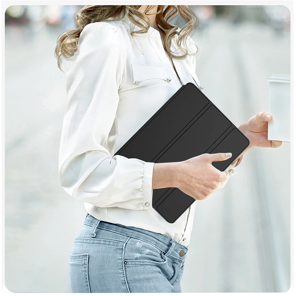 Funda inteligente de piel sintética para iPad de 10,2 pulgadas (7., 8. y 9. generación) – Funda con tapa con función Sleep/Wake y protección contra el ruido 