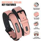 Hochwertiges personalisiertes Hundehalsband-Set aus PU-Leder – Gravur, Komfort & maximale Sicherheit