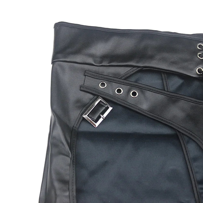 Schwarzer Damen Minirock aus mattem Leder – Bleistiftrock de cintura alta en Skinny-Passform, figurbetonter Club- &amp; Fashion-Rock para todas las etiquetas y eventos 