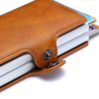 RFID Herren Kartenetui aus Carbonfaser – Slim Mini Wallet mit 14 Kartenfächern, PU-Leder &amp; Aluminium, Kompakte Geldbörse für Kreditkarten 