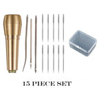 Ensemble de sacs en cuir avec pinces à linge – Kit de bricolage professionnel pour cuir, toile, chaussures et réparations 