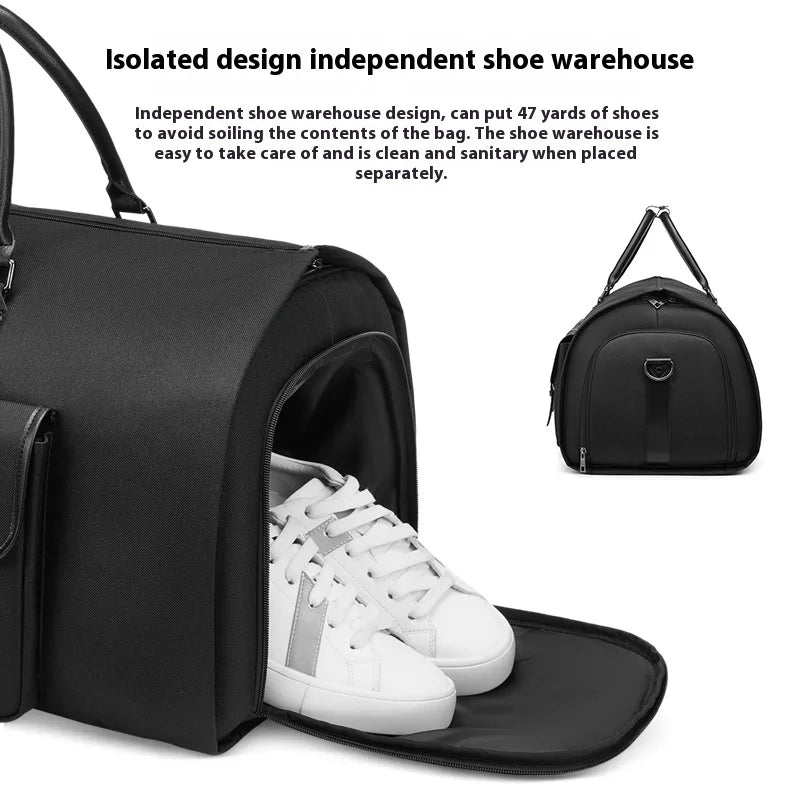 OZUKO Große Oxford Reise-Duffle Bag – Faltbare, wasserdichte Suit- & Weekend Tasche mit Schuhfach, Handgepäck für Damen & Herren