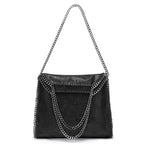 Damen Handtasche mit Kette – Fashion PU-Leder Bucket Bag, Schulter- & Crossbody Tasche, Groß und Tragbar