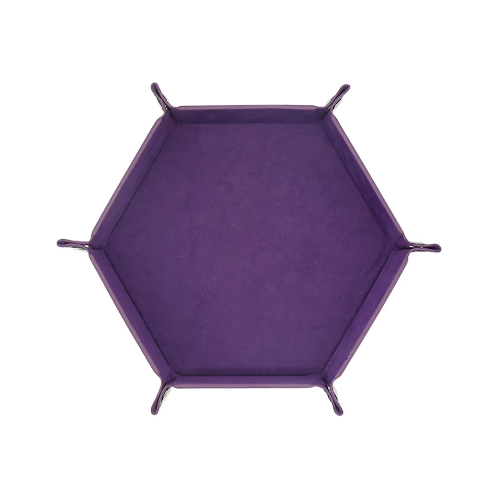 Sechseckiges PU Leder Dice Tray – Hexagonale Leder Ablageschale für Brettspiele, Würfel & Alltagsorganisation